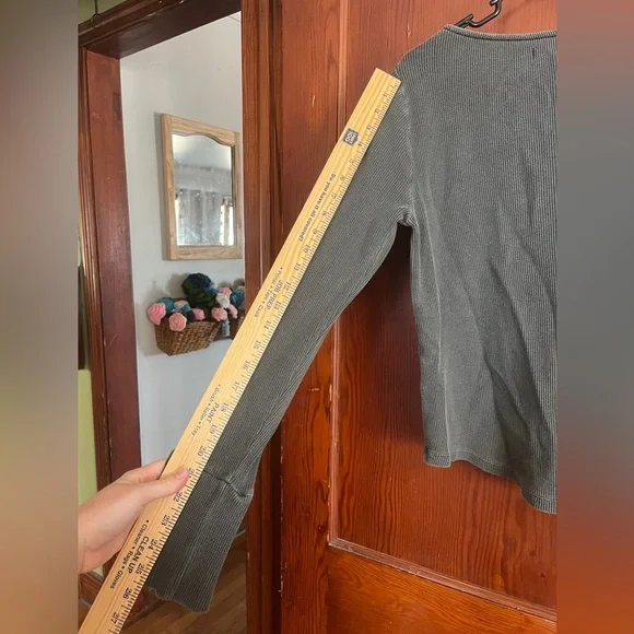 Lucky Brand Charcoal Lace-Accent Long Sleeve Top - Picture 10 of 10